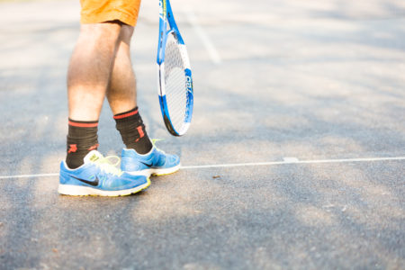 Male Tennis player on outdoor court