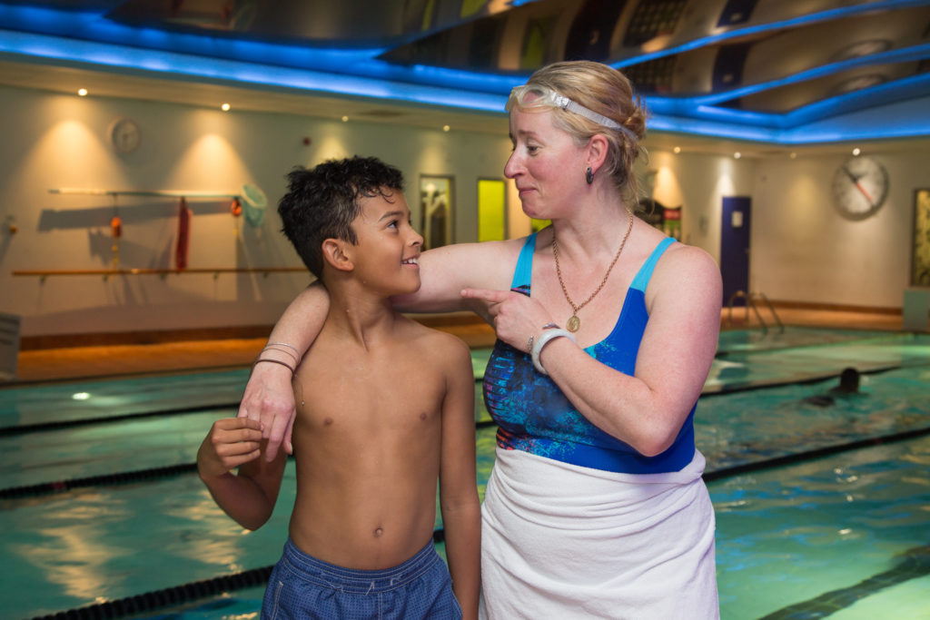 London family that has joined the Love Swimming Campaign at their local swimming pool