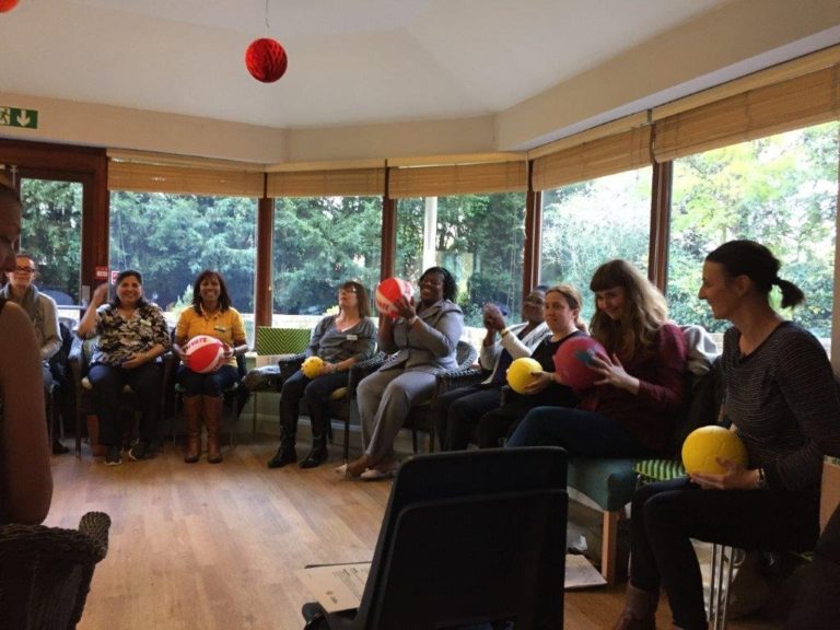 Sitting netball session at Harrow club