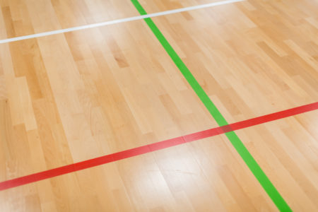 Indoor court with multi sport marks