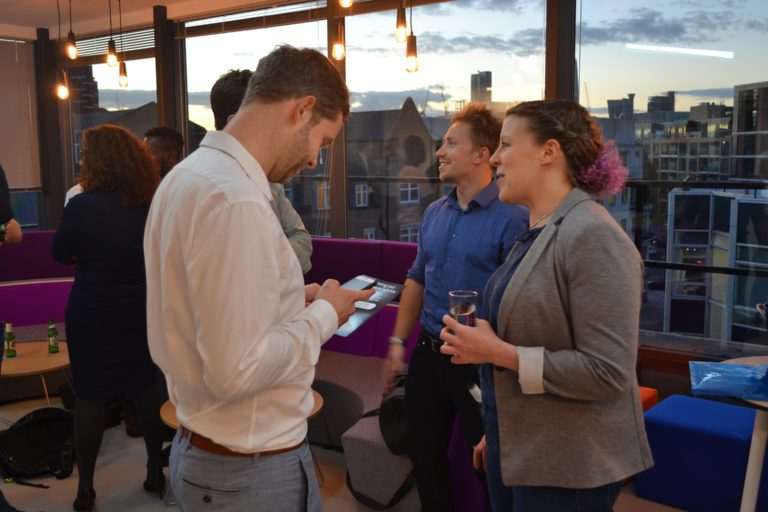 Sport Tech Hub members networking with their mentors at the launch event