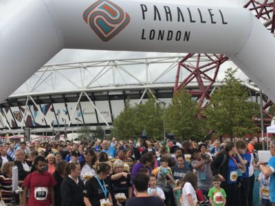 People in front of the start line at Parallel London 2017