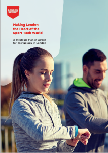 Front cover design for Making London the Heart of the Sport Tech World