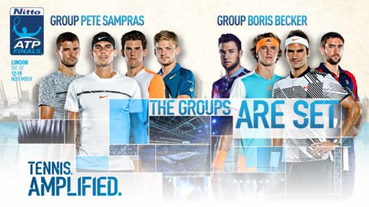 Poster with the 8 participants at 2017 ATP Finals