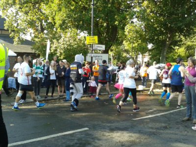 People running in the Ealing Half Marathon 2017